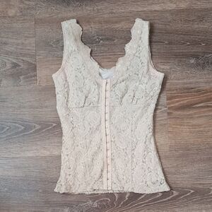 Studio Y Lace Corset Top in Soft Ivory